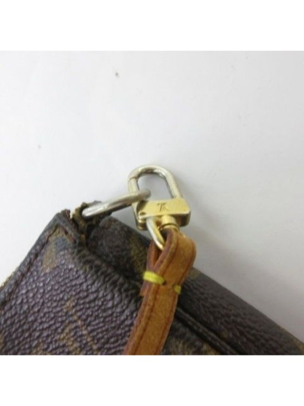 Louis Vuitton Monogram Pochette Pouch Handbag Brown - Picture 6 of 9